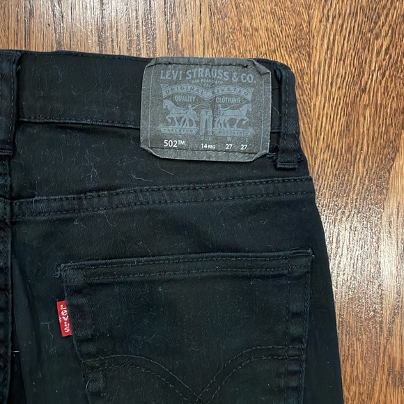 Levi’s 502 black regular taper jeans size 14 regular - Picture 7 of 7